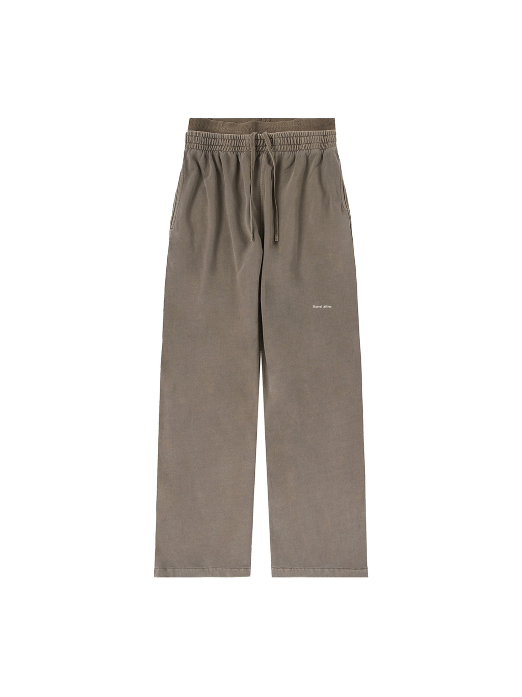 Vintage Washed Waist Pants in Coffee, front view