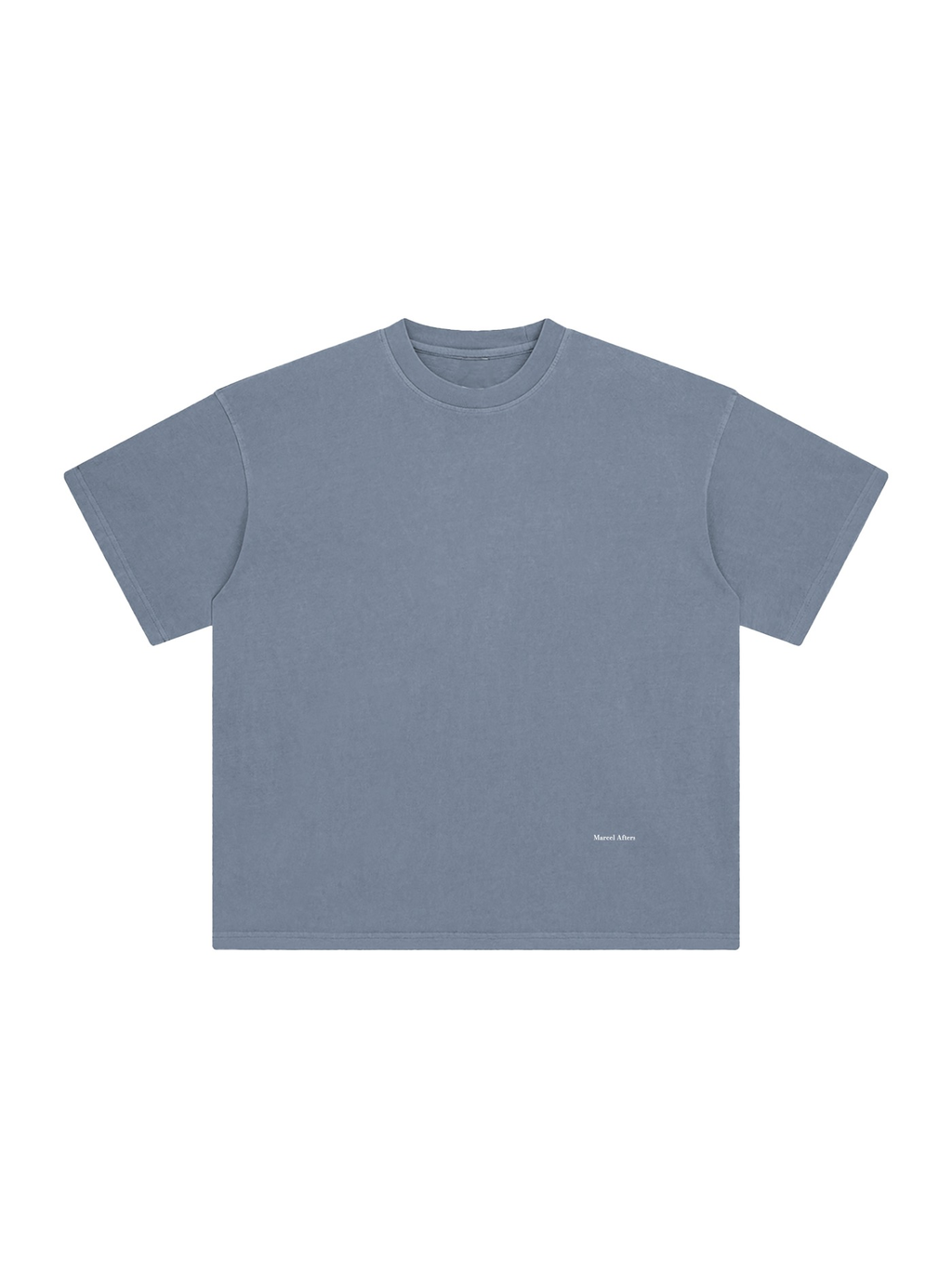 Enzyme Washed T-Shirt in Gray Blue, front view
