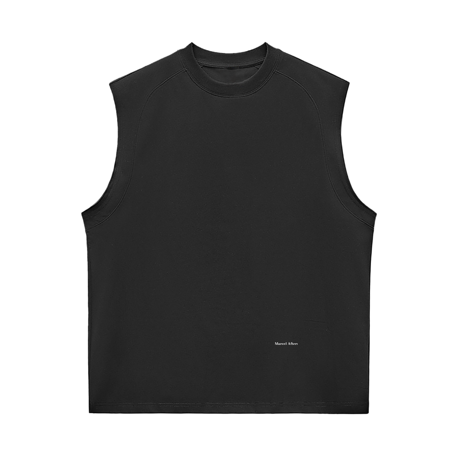 Sorona Quick-Dry Cooling Tank Top in Black, front view