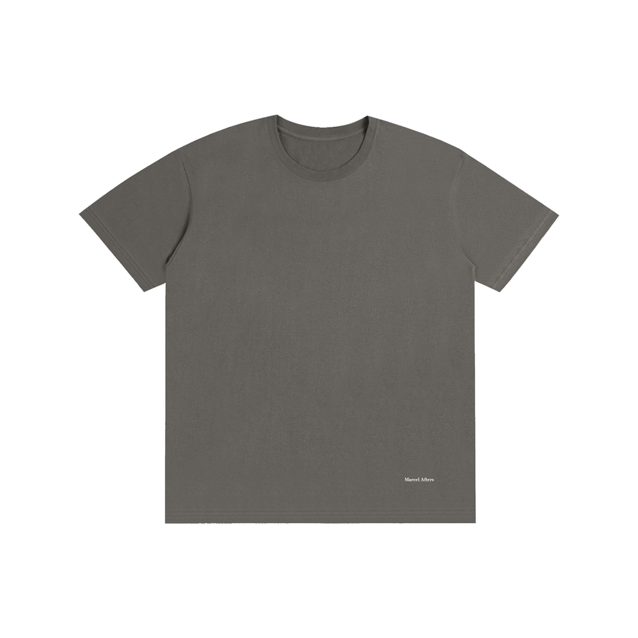 Pure Cotton T-Shirt in Charcoal Gray, front view