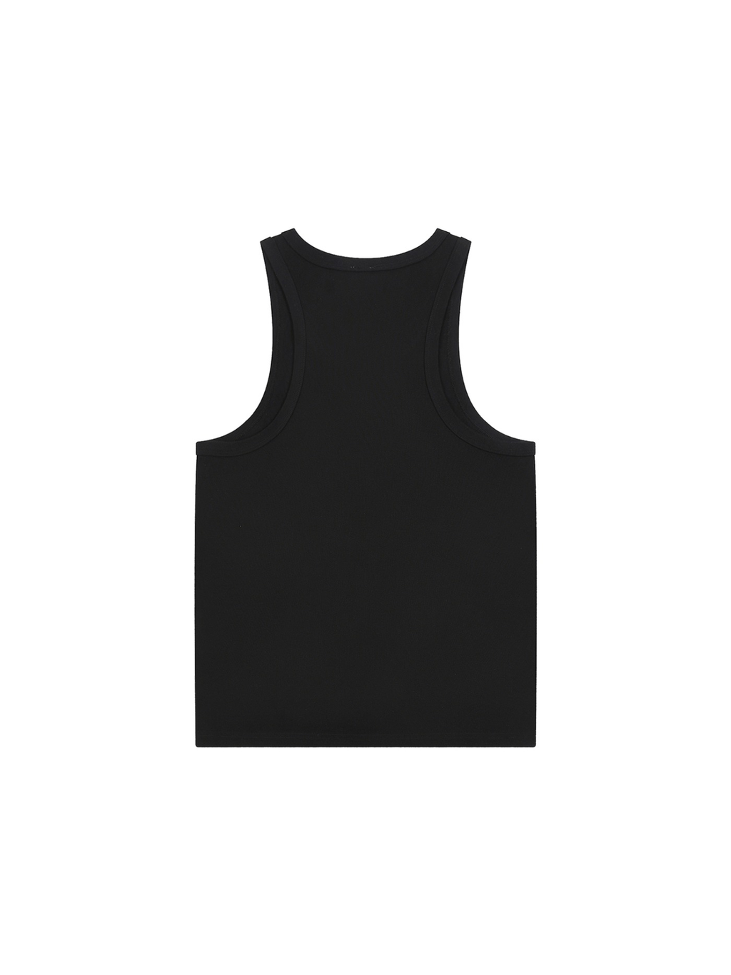 Performance tank top in Black, back view
