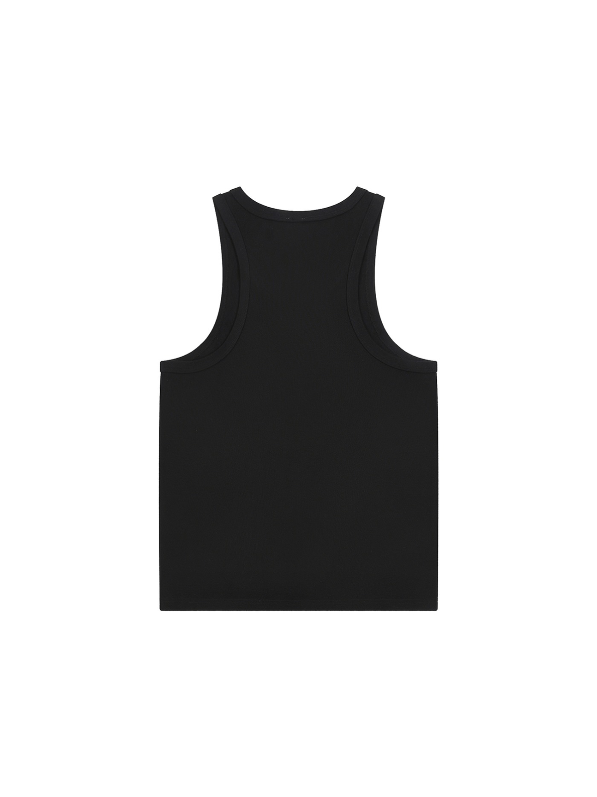 Performance tank top in Black, back view