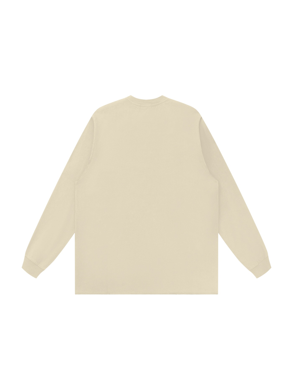 Raw Hem Long Sleeve T-Shirt in Mild Apricot, back view