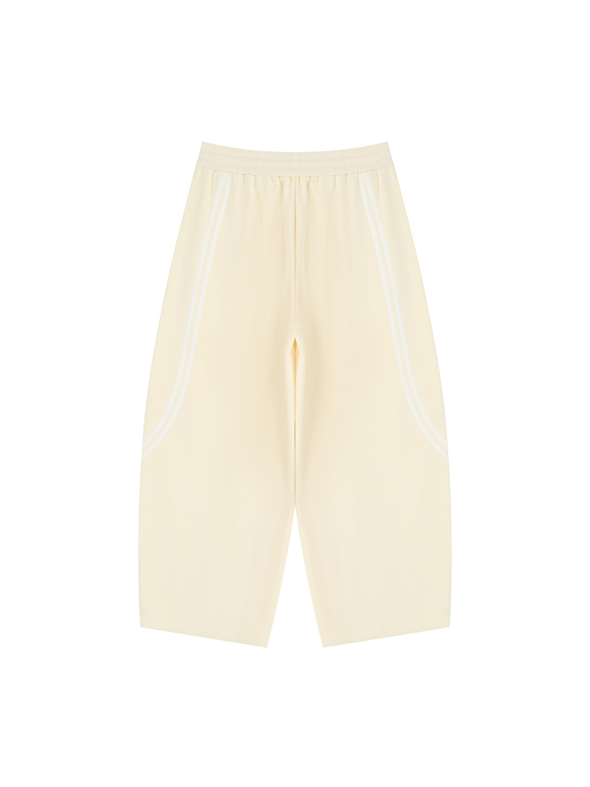 Wide Leg Piping Sweatpants in Apricot, back view