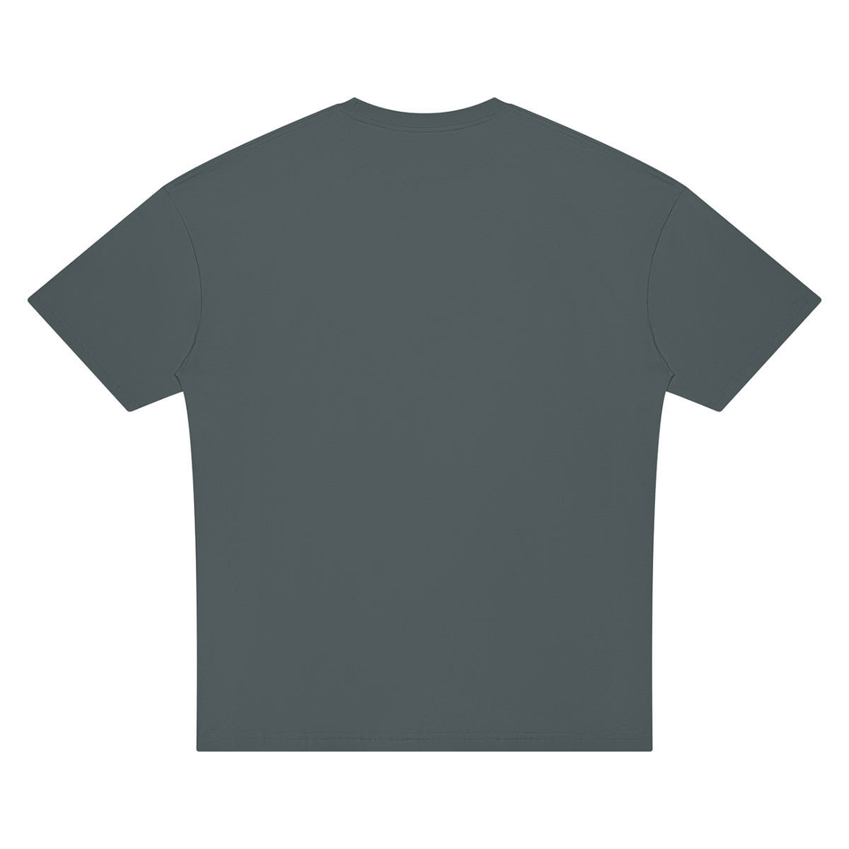 Oversized drop shoulder t-shirt in Dark Gray, back view