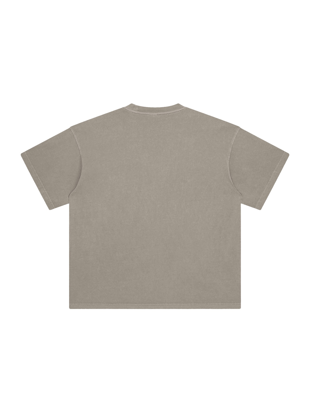 Enzyme Washed T-Shirt in Khaki, back view