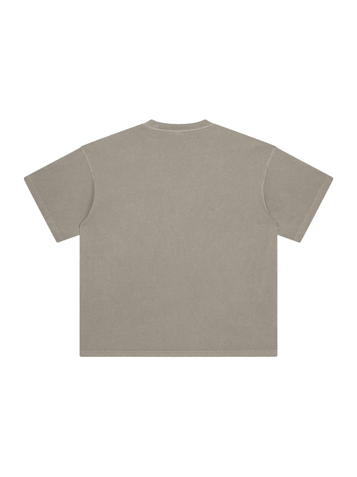 Enzyme Washed T-Shirt in Khaki, back view