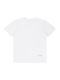 Unisex classic crew neck cotton t-shirt in Lucent White, front view on white. Marcel Afters