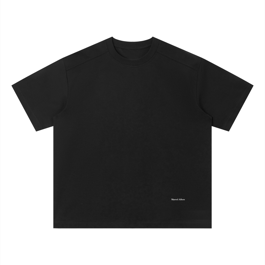 Sorona Quick-Dry Loose Fit Boxy T-Shirt in Black, front view