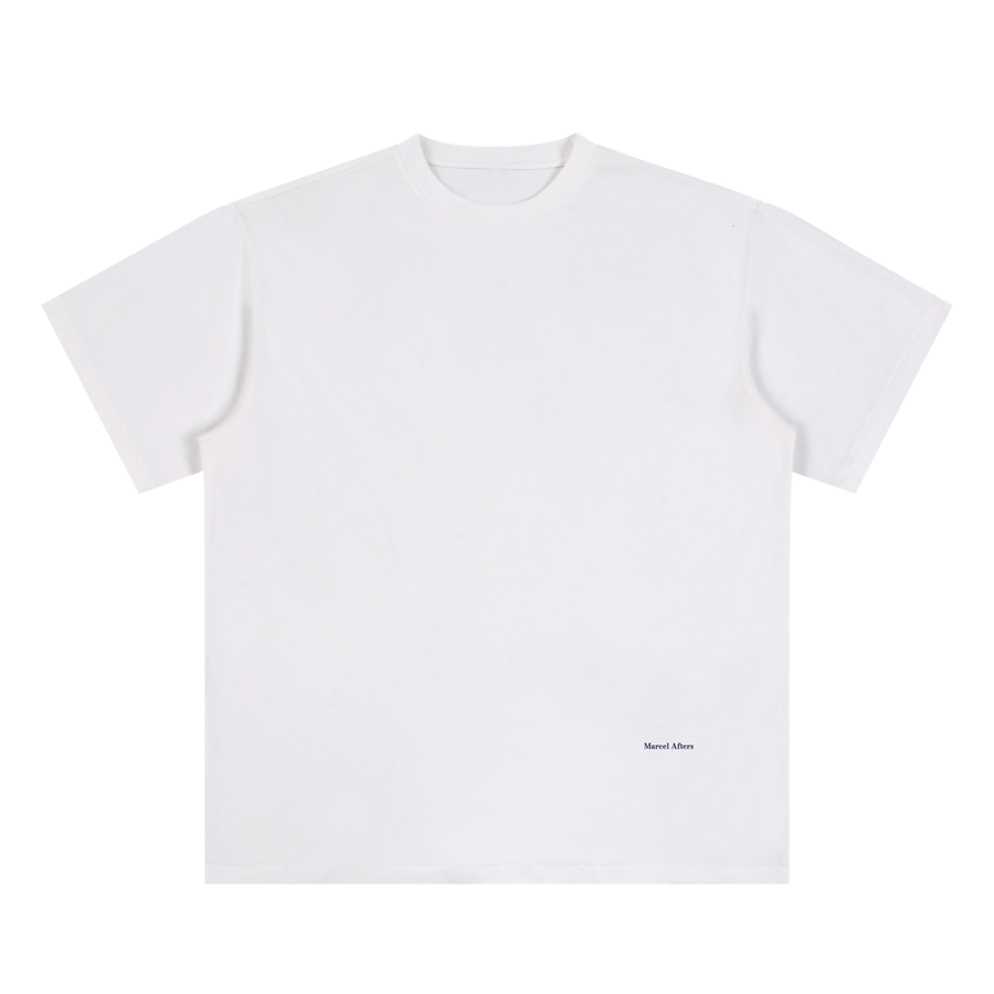 Essential cotton t-shirt in White, front view