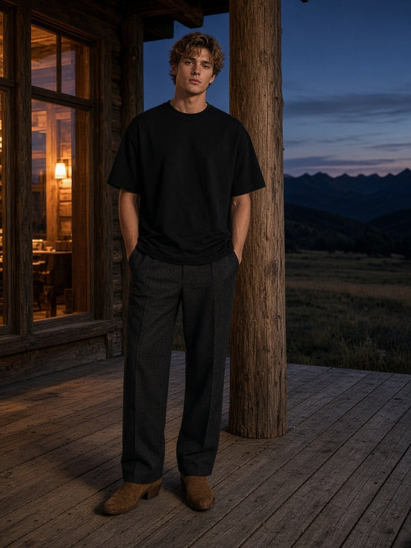 Marcel Afters Men's Boxy Oversized T-Shirt — Dark