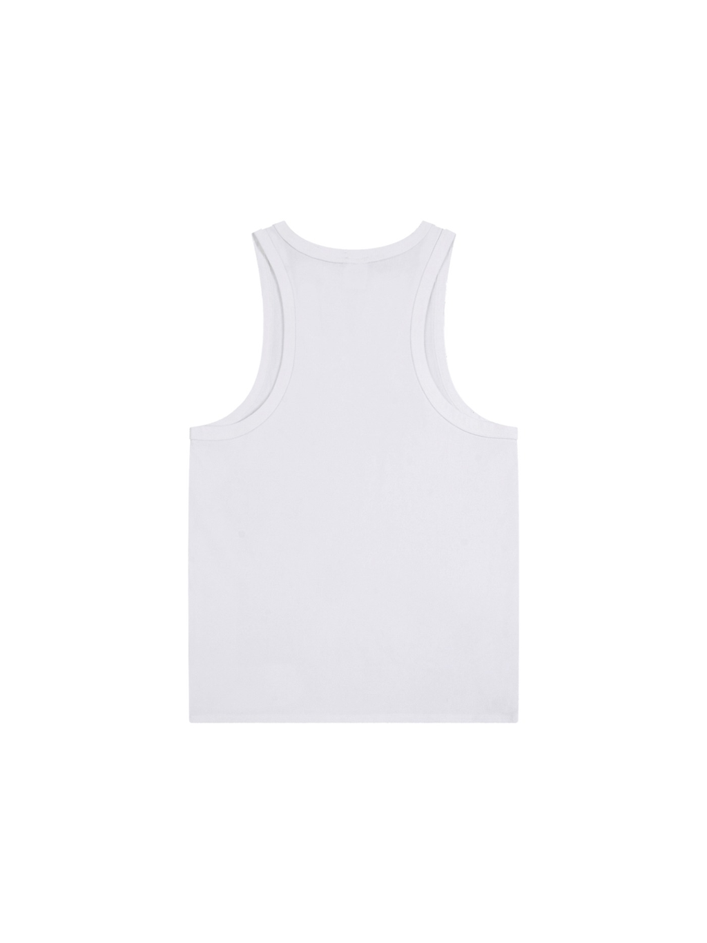 Performance tank top in White, back view