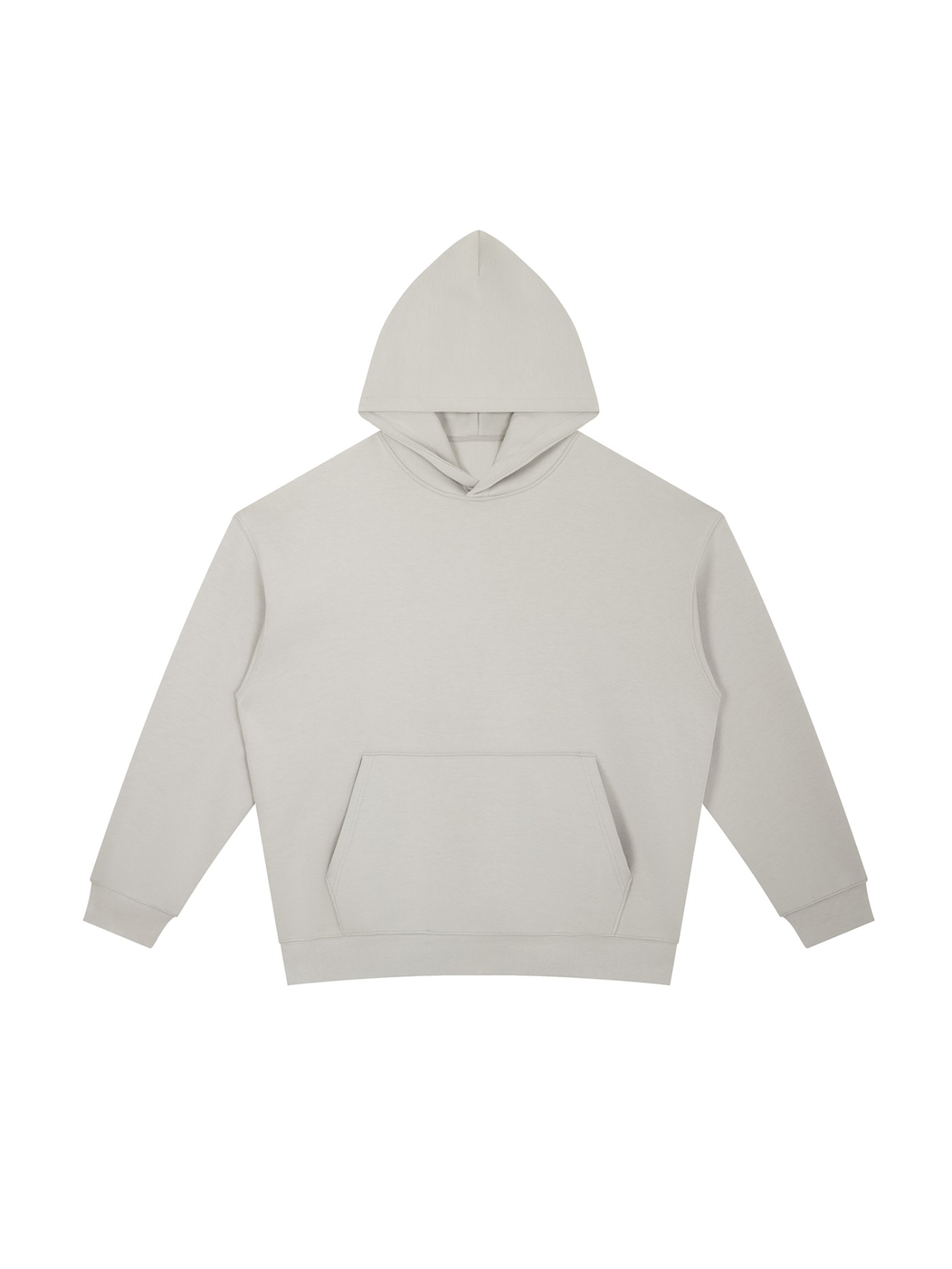 Unisex heavyweight hoodie in Gray, front view on white. Marcel Afters