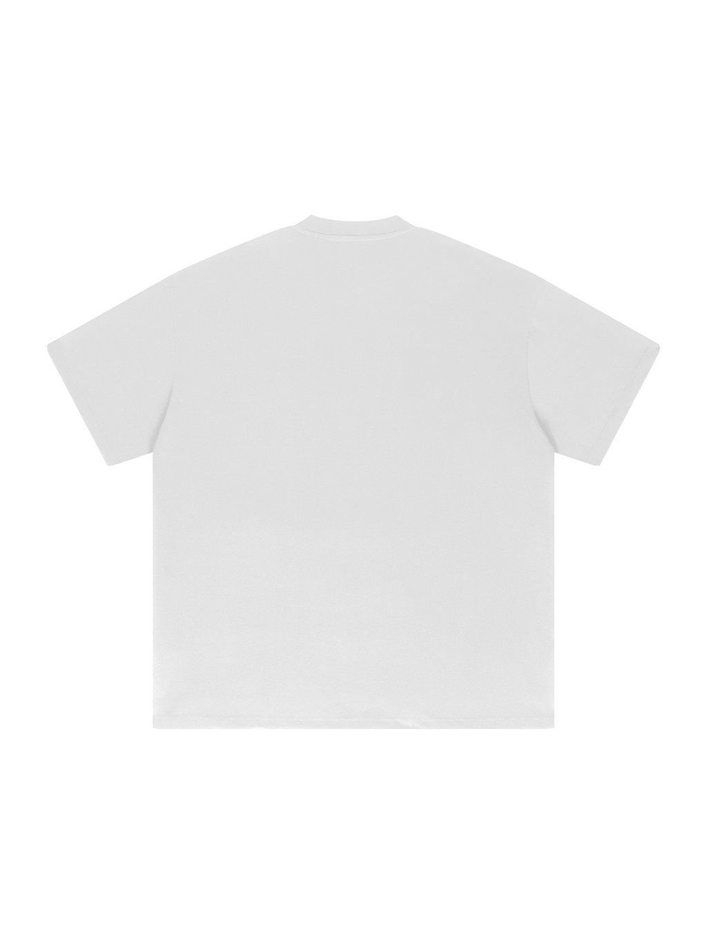 Jackson Hole Heavyweight Drop Shoulder T-Shirt by Marcel Afters in White, back view, on white