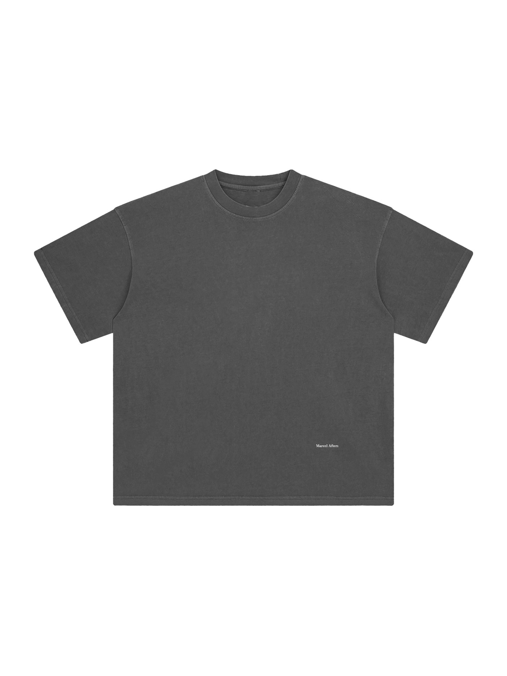 Enzyme Washed T-Shirt in Dark Gray, front view