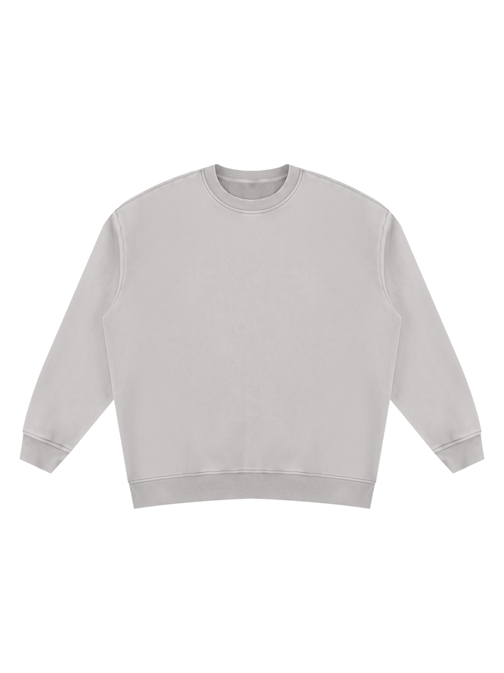 Vintage wash fleece sweatshirt in Light Gray, front view