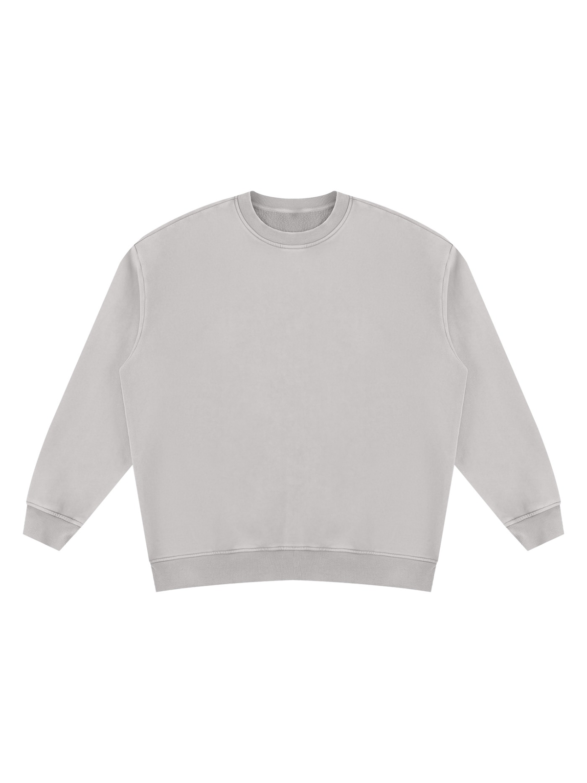 Vintage wash fleece sweatshirt in Light Gray, front view