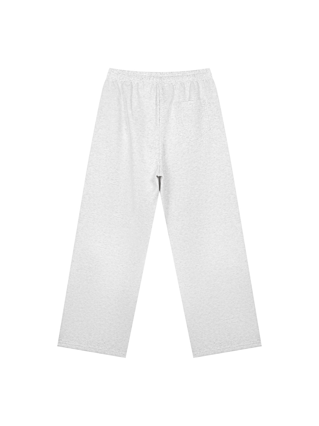 Straight Leg Sweatpants in Oat Gray, back view