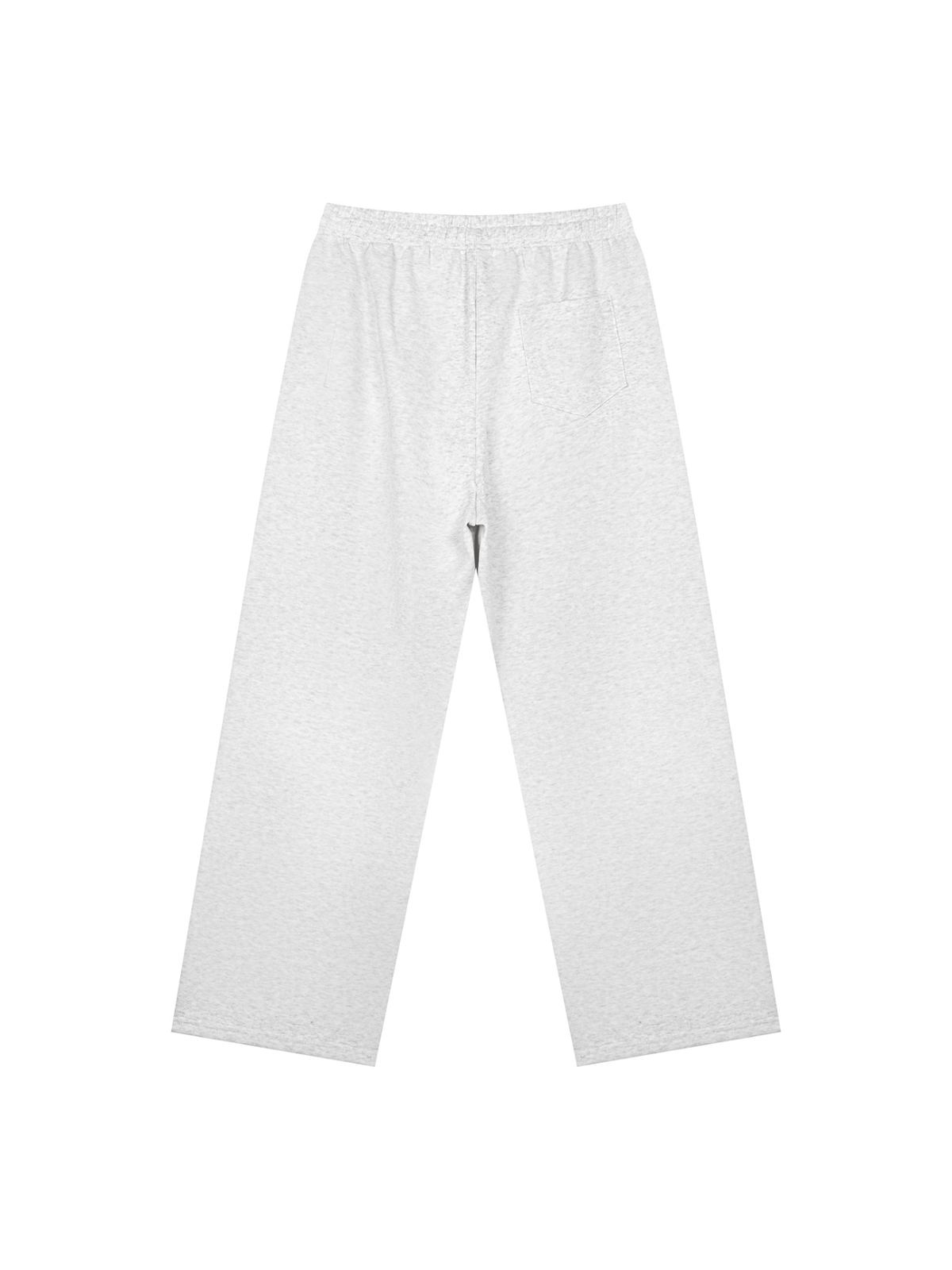 Straight Leg Sweatpants in Oat Gray, back view