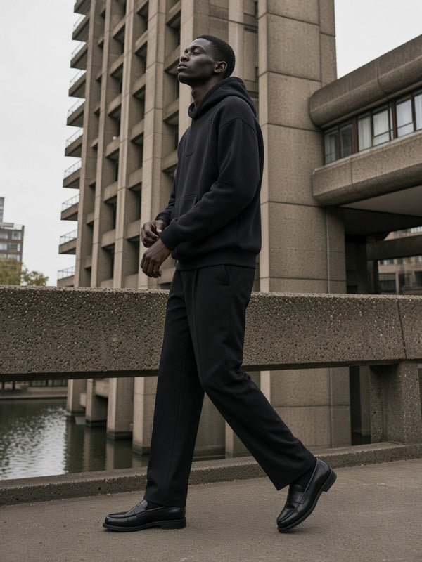Marcel Afters Curved Panel Raglan Hoodie — Dark