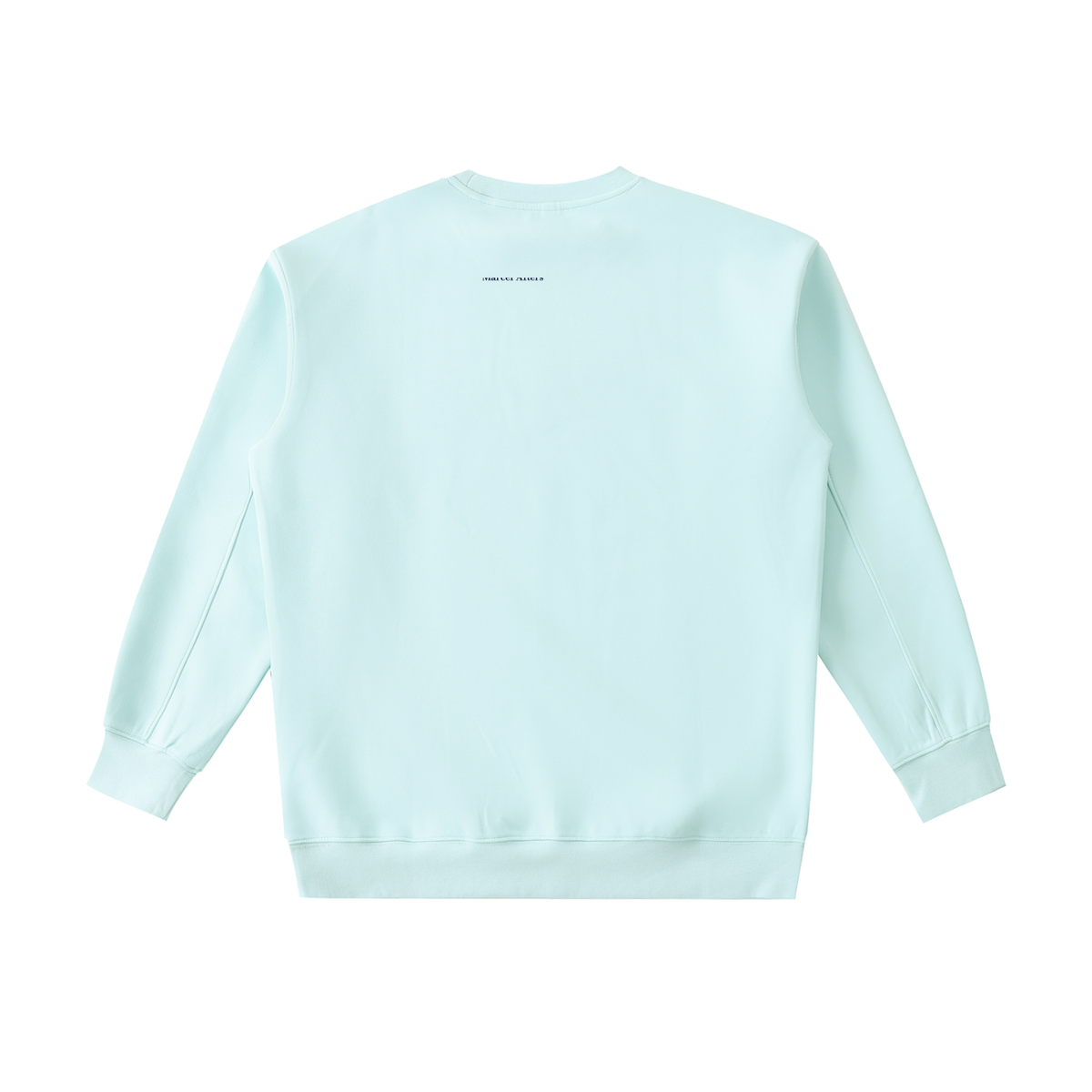 Essential heavyweight crewneck sweatshirt in Water Blue, back view