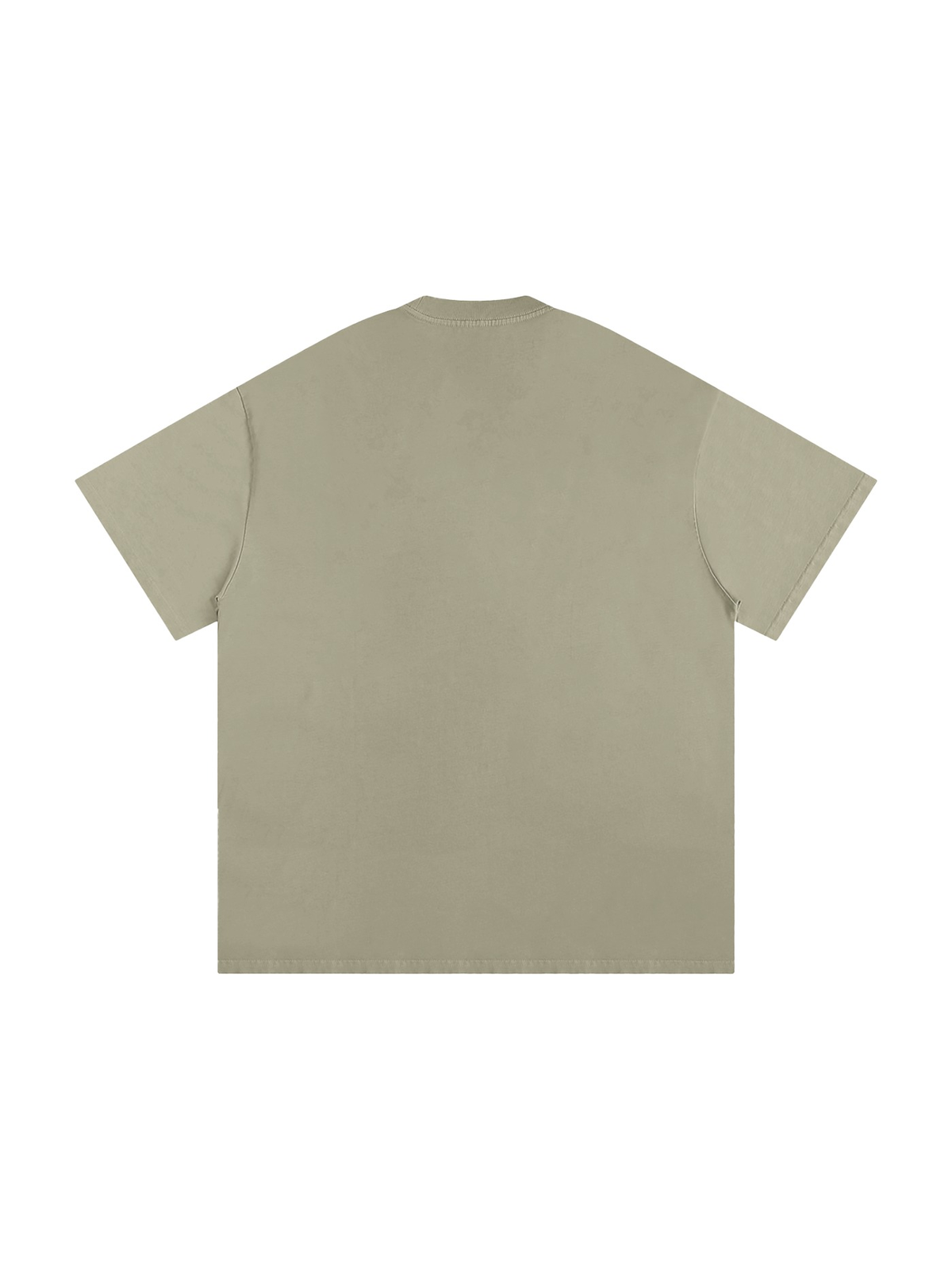 Heavyweight Loose Fit T-Shirt in Greyish Green, back view