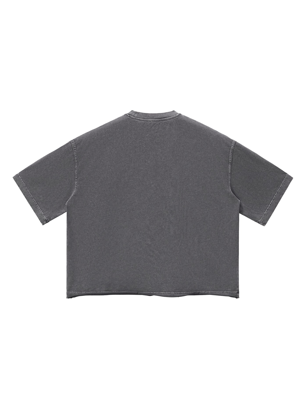 Vintage Wash Boxy T-Shirt in Charcoal Gray, back view