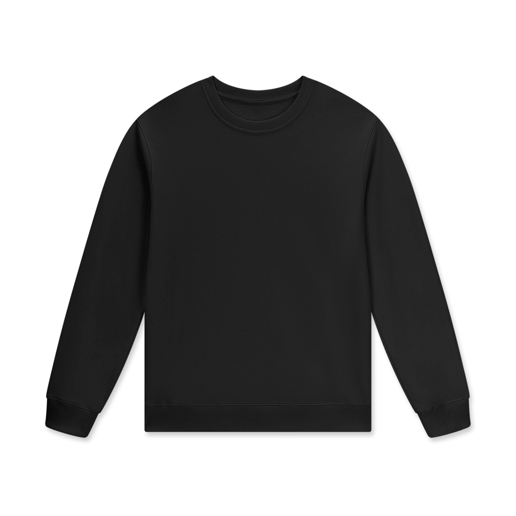 Streetwear Cotton Pullover in Black Beauty, front view
