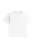 Unisex seamless cotton t-shirt in White, front view on white. Marcel Afters