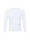 Marcel Afters Performance Long Sleeve T-Shirt in White, front view