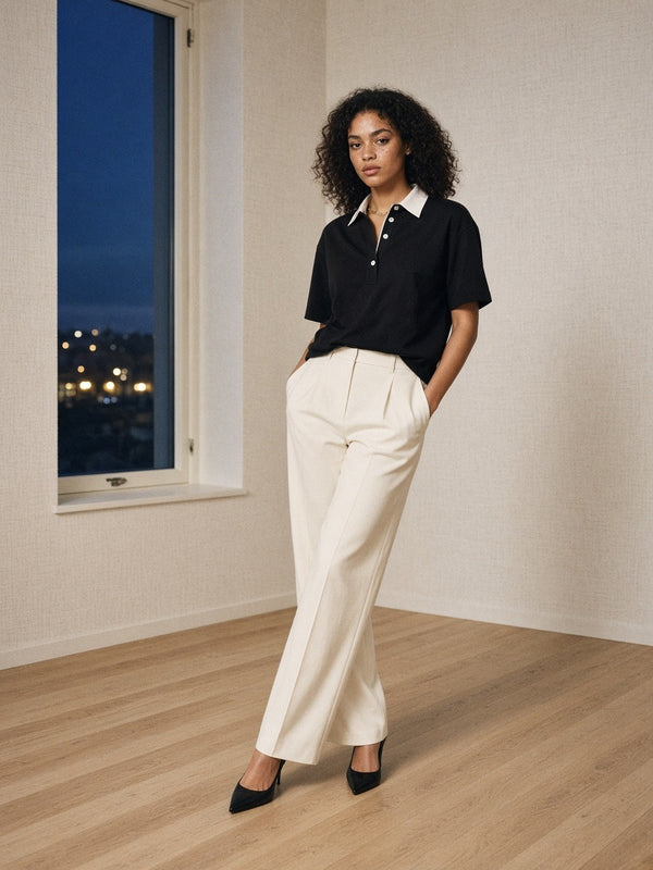 Marcel Afters Essential Contrast Polo Shirt — Dark