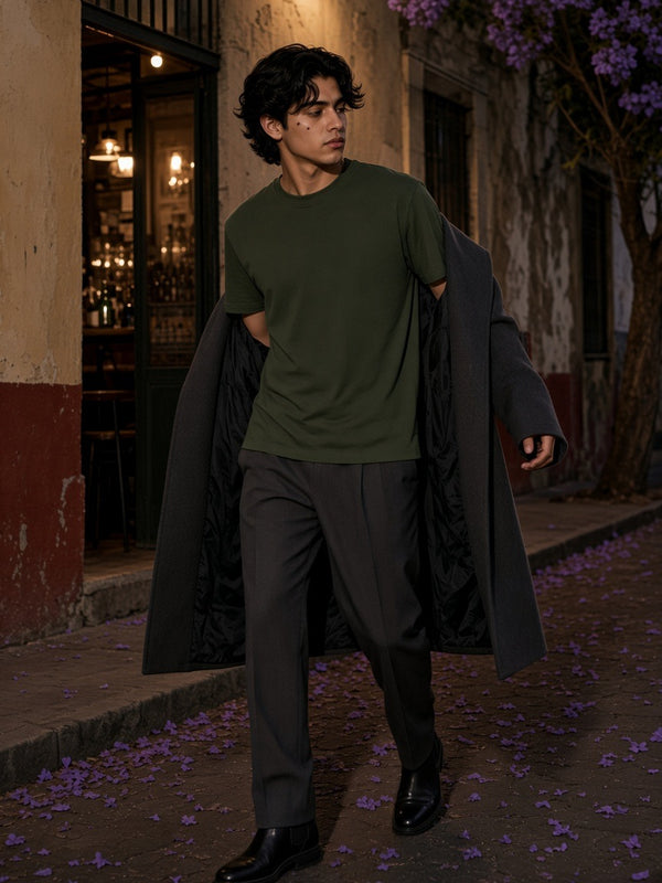 Marcel Afters Men's Essential Heavyweight Cotton T-Shirt — Dark