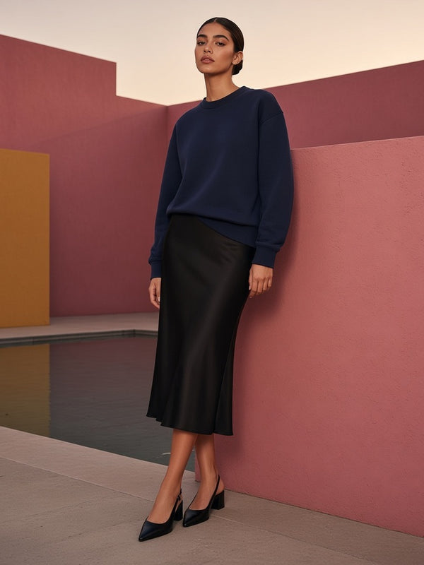 Marcel Afters Essential Heavyweight Crewneck Sweatshirt, 400 gsm — Dark