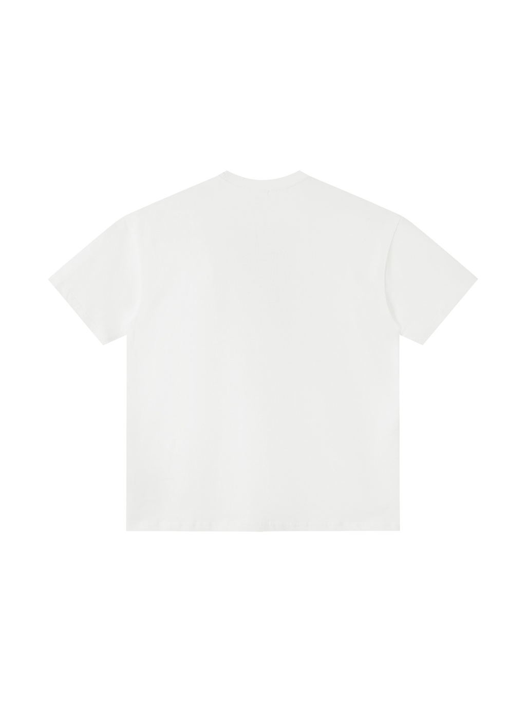 Tonal Paneled Performance T-Shirt in White, back view
