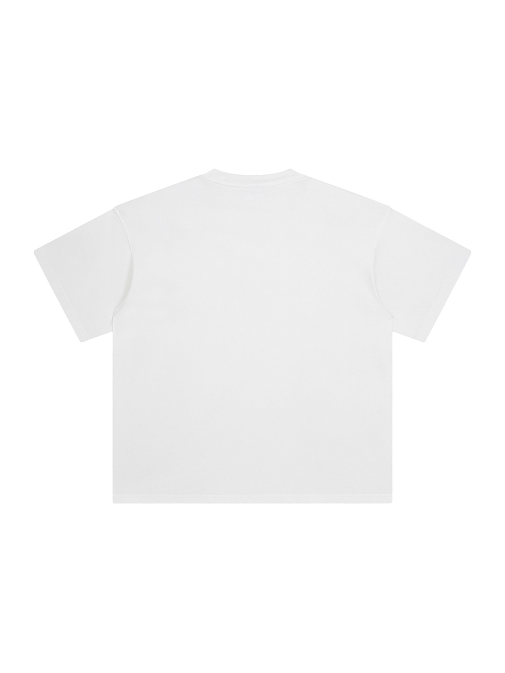 Enzyme Washed T-Shirt in White, back view