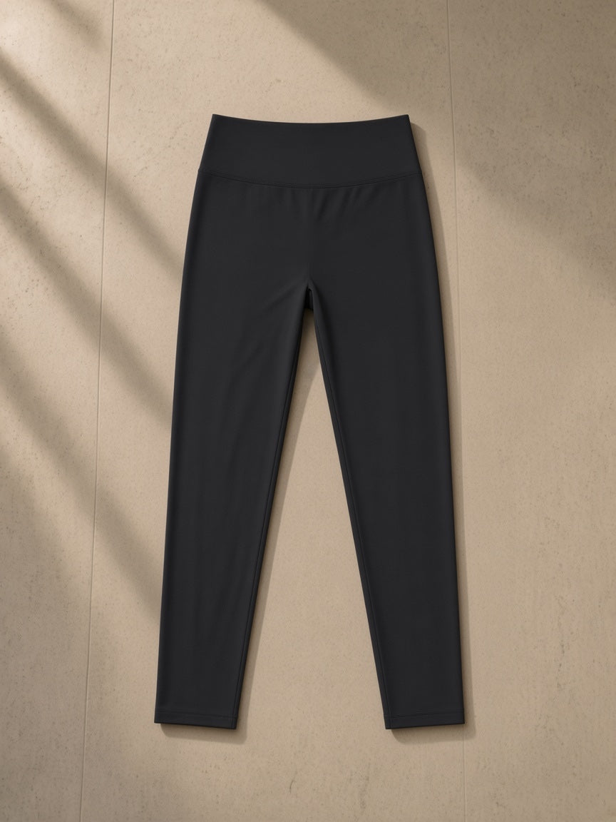 Women's High Waisted Ankle Leggings in Dark Gray, front view.