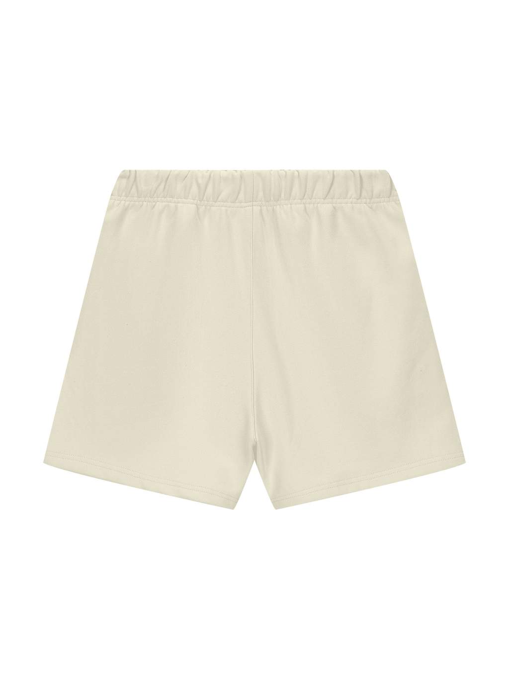 Heavyweight fleece loose fit shorts in Bone, back view