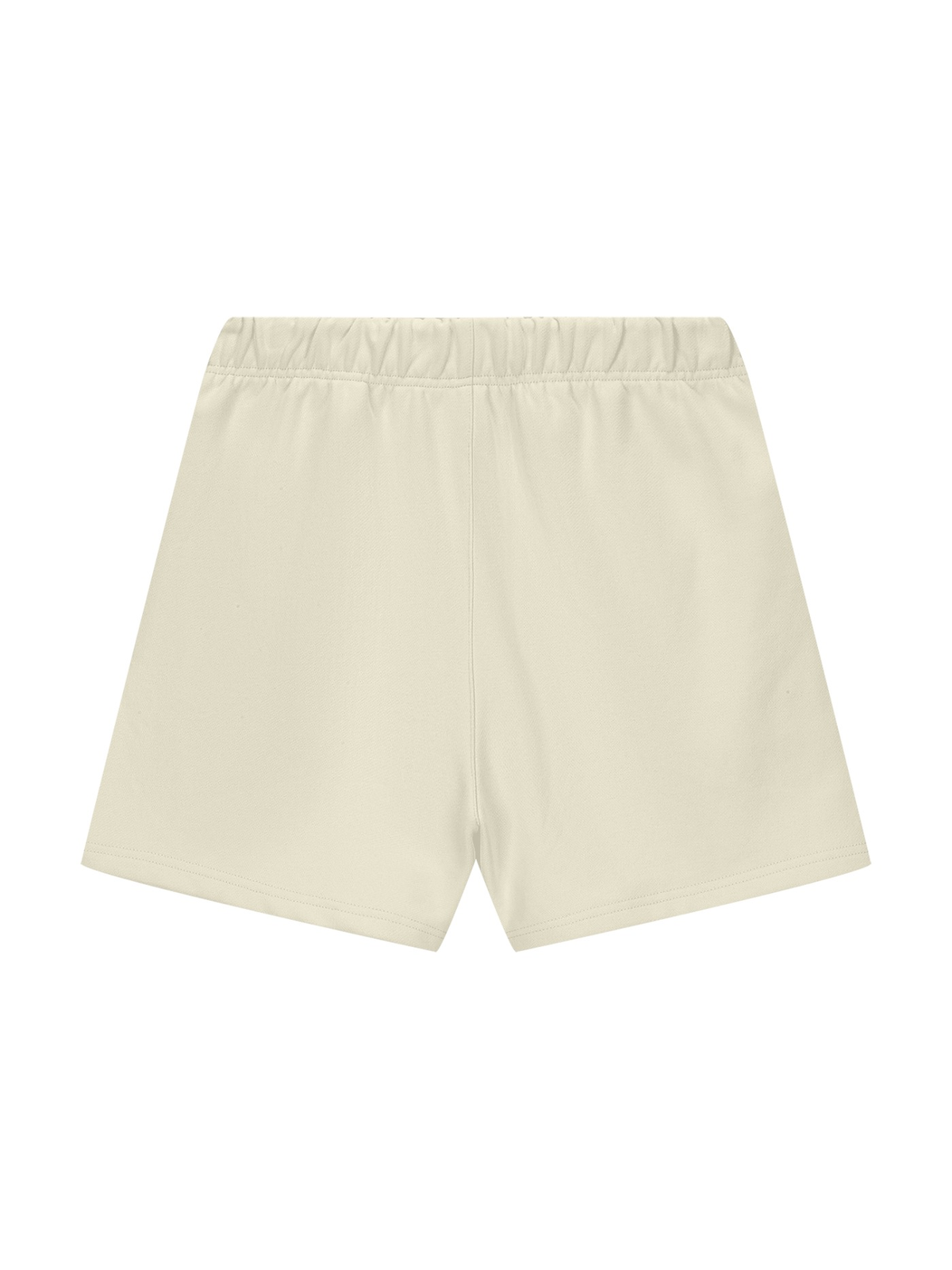 Heavyweight fleece loose fit shorts in Bone, back view
