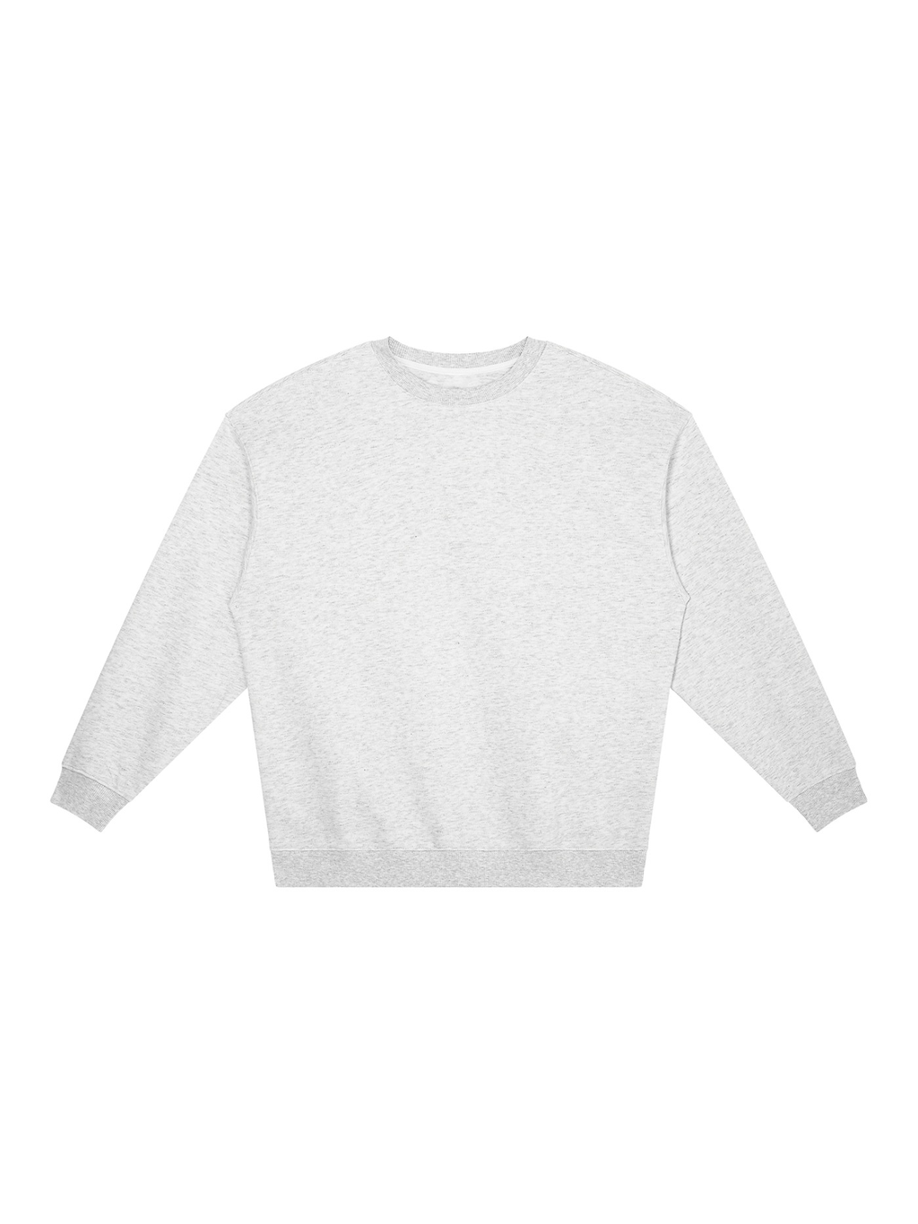 Loose Crewneck Sweatshirt in Flower Gray, front view