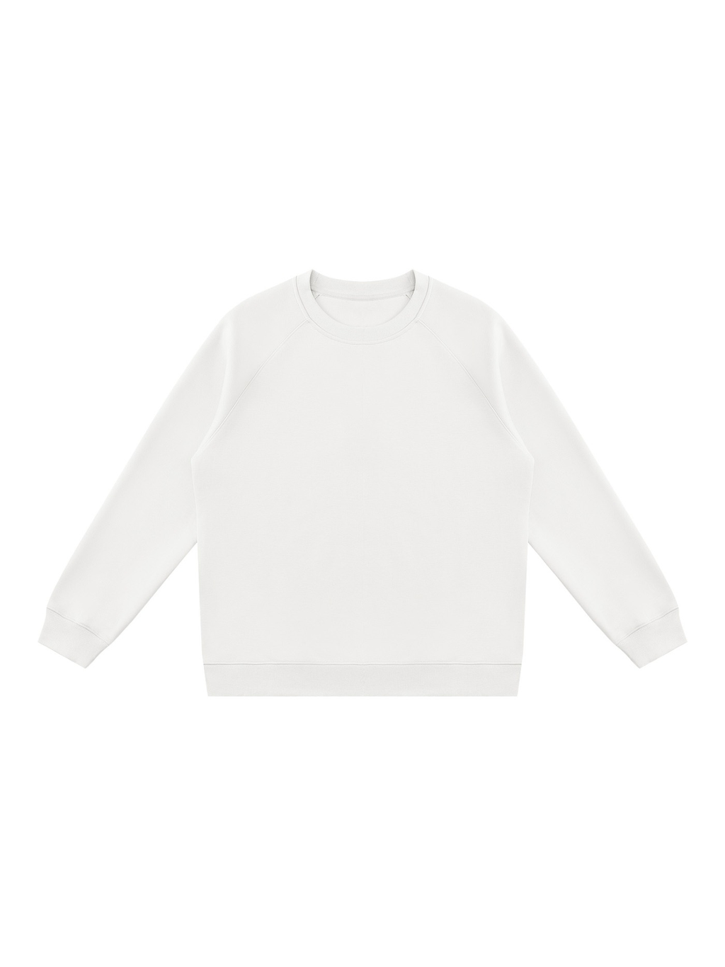 Regular Fit Crewneck Sweatshirt in White, front view
