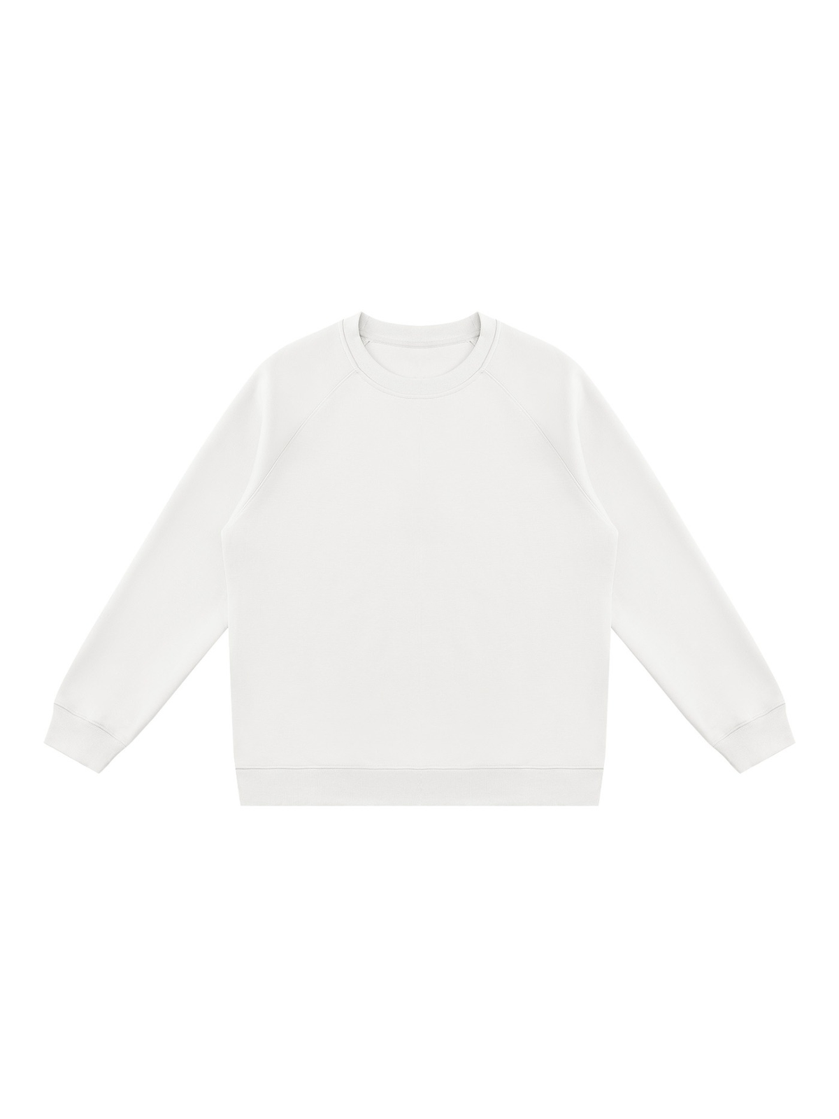 Regular Fit Crewneck Sweatshirt in White, front view