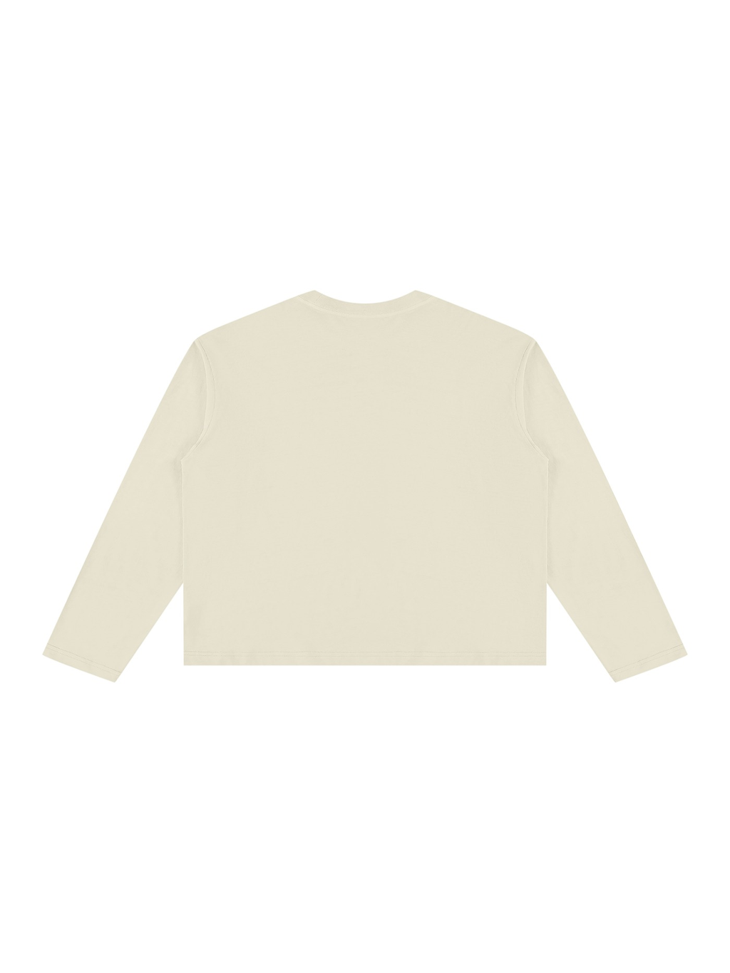 Vintage Wash Long Sleeve Boxy T-Shirt in Apricot, back view