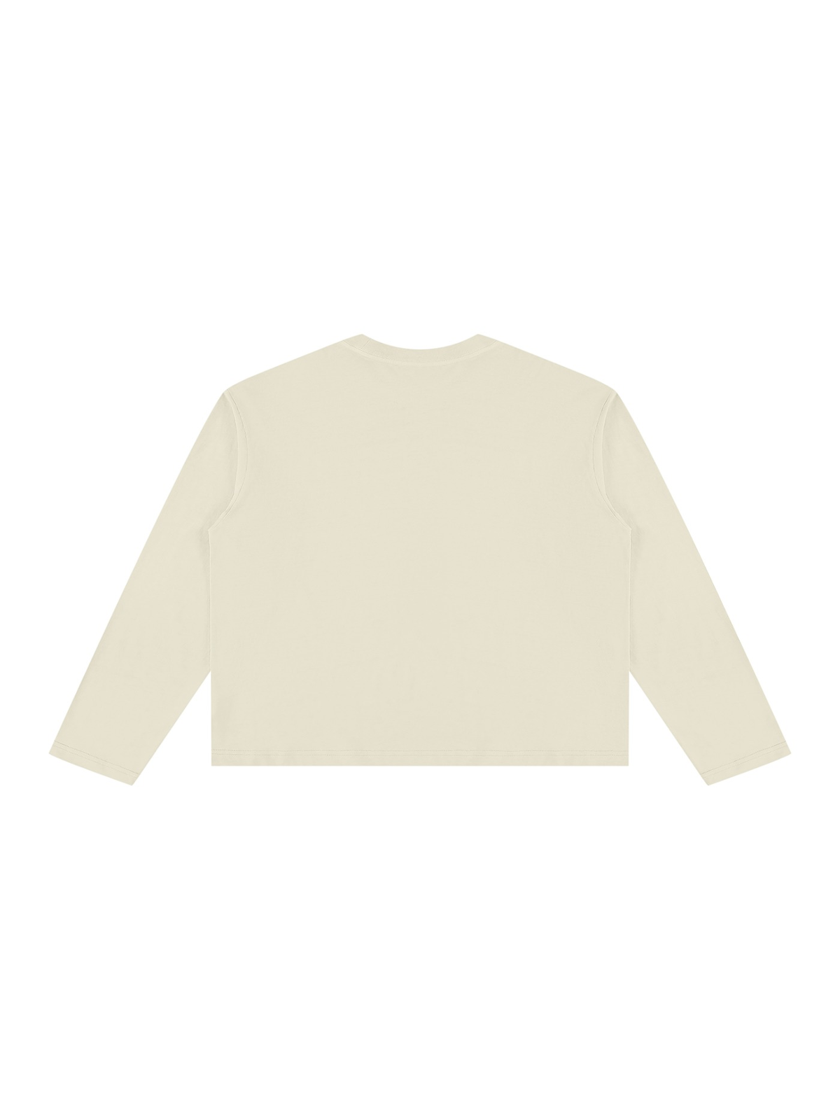 Vintage Wash Long Sleeve Boxy T-Shirt in Apricot, back view