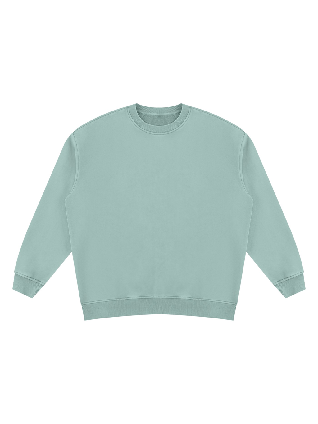 Vintage wash fleece sweatshirt in Lake Blue, front view