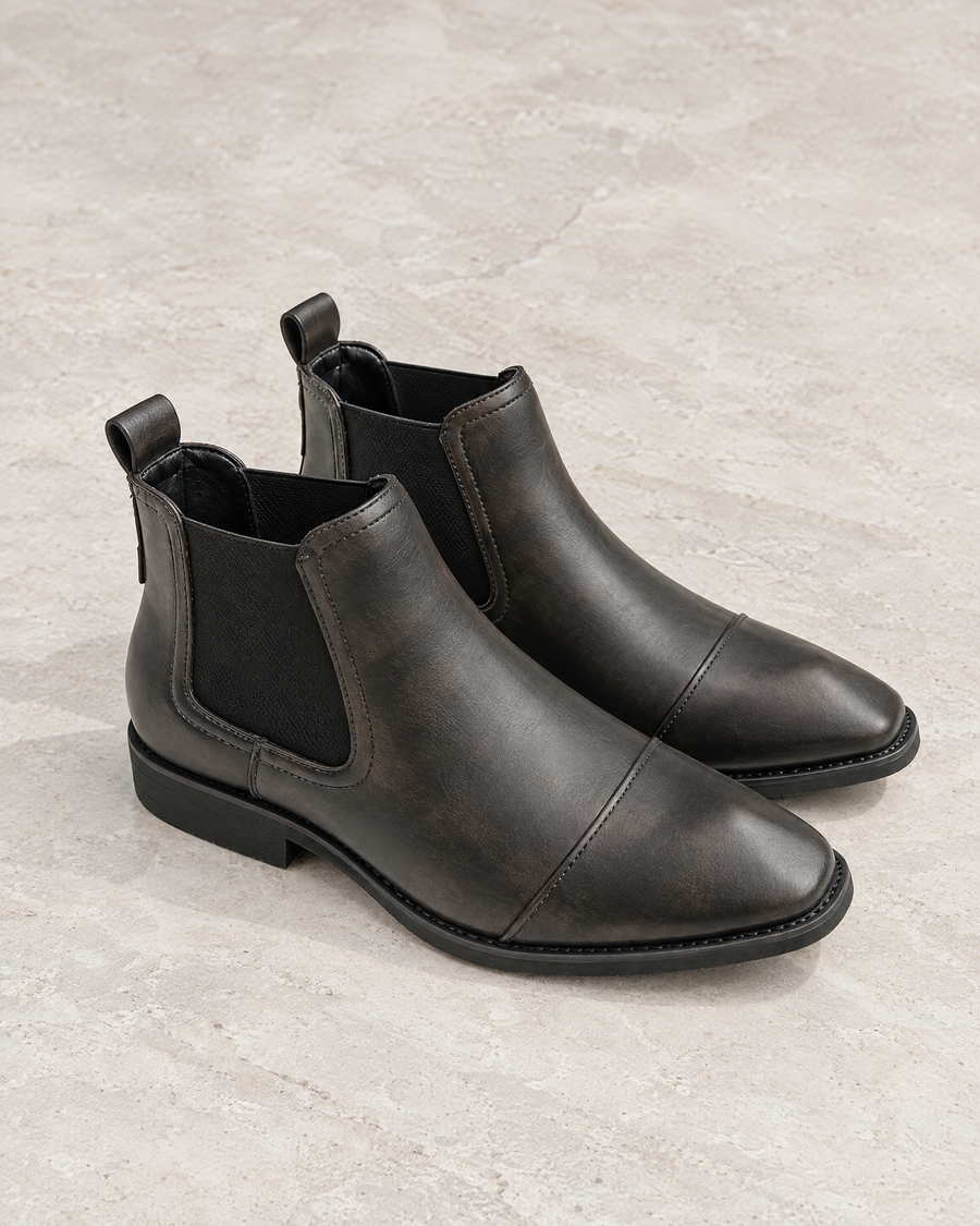 The Smoking Room Chelsea Boot, studio view on limestone