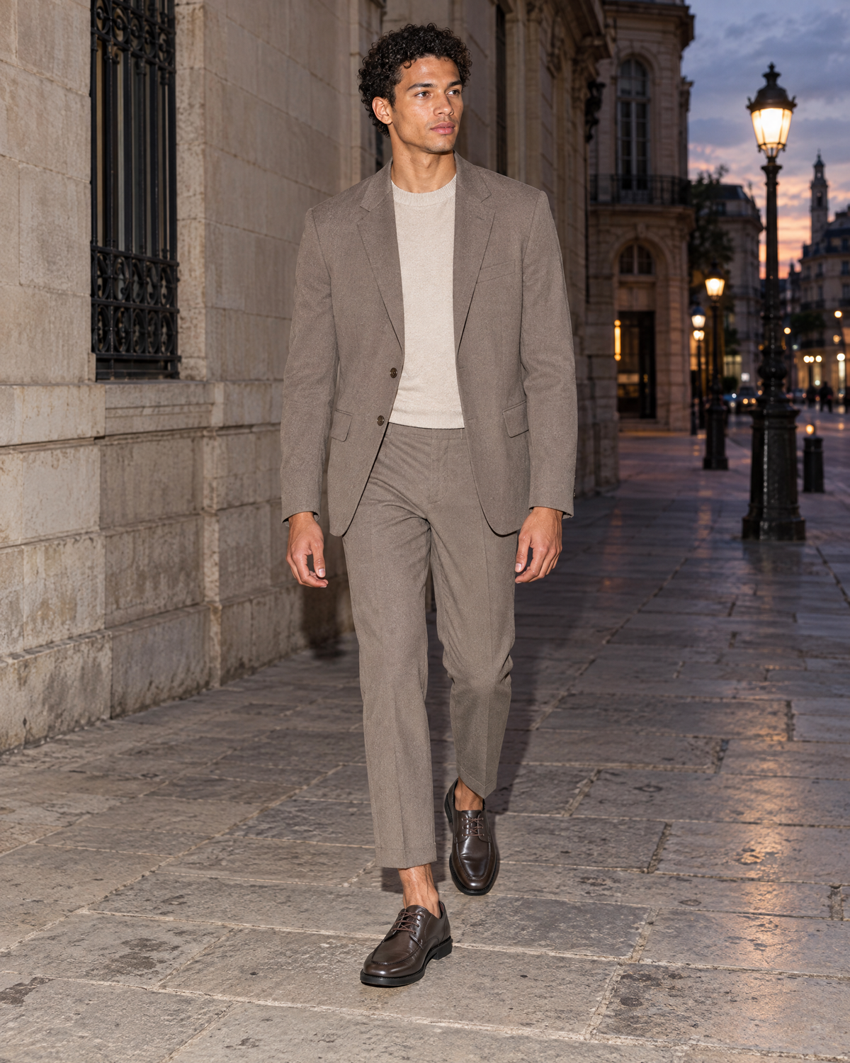 The Wine List Derby, worn by the model