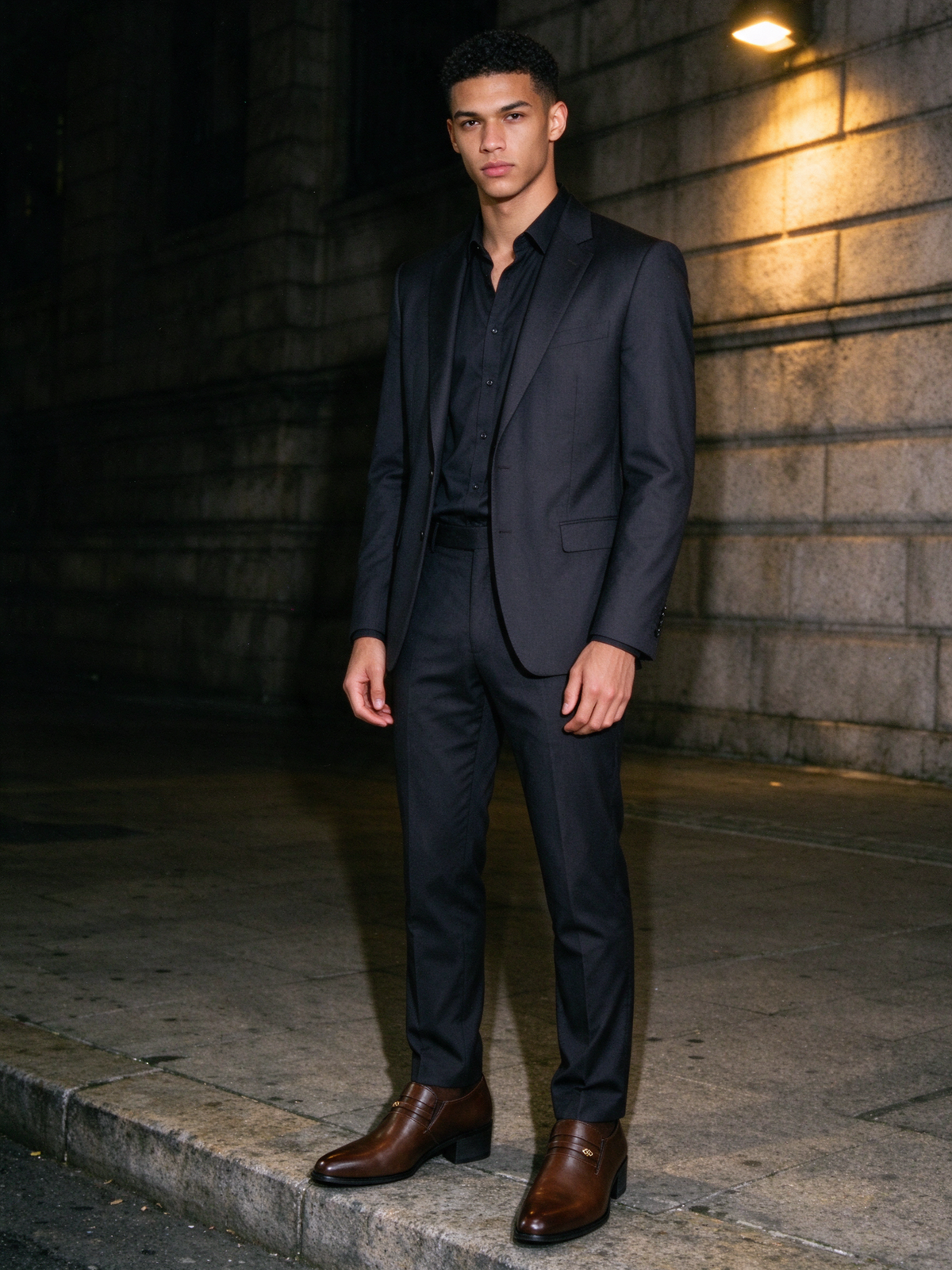 The Aperitivo Loafer in brown, on-model editorial hero