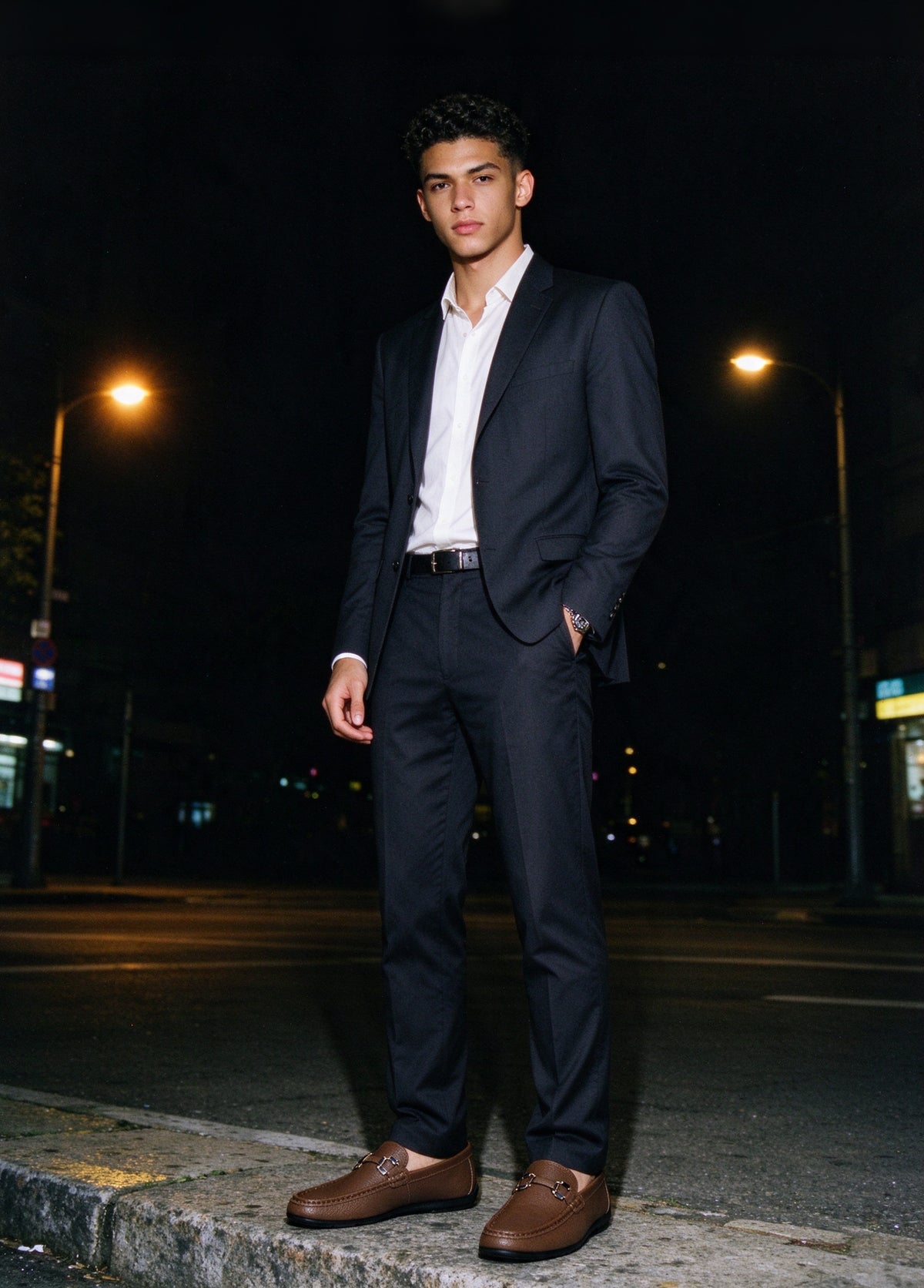 Man wearing The Grand Tour Loafer in Brown