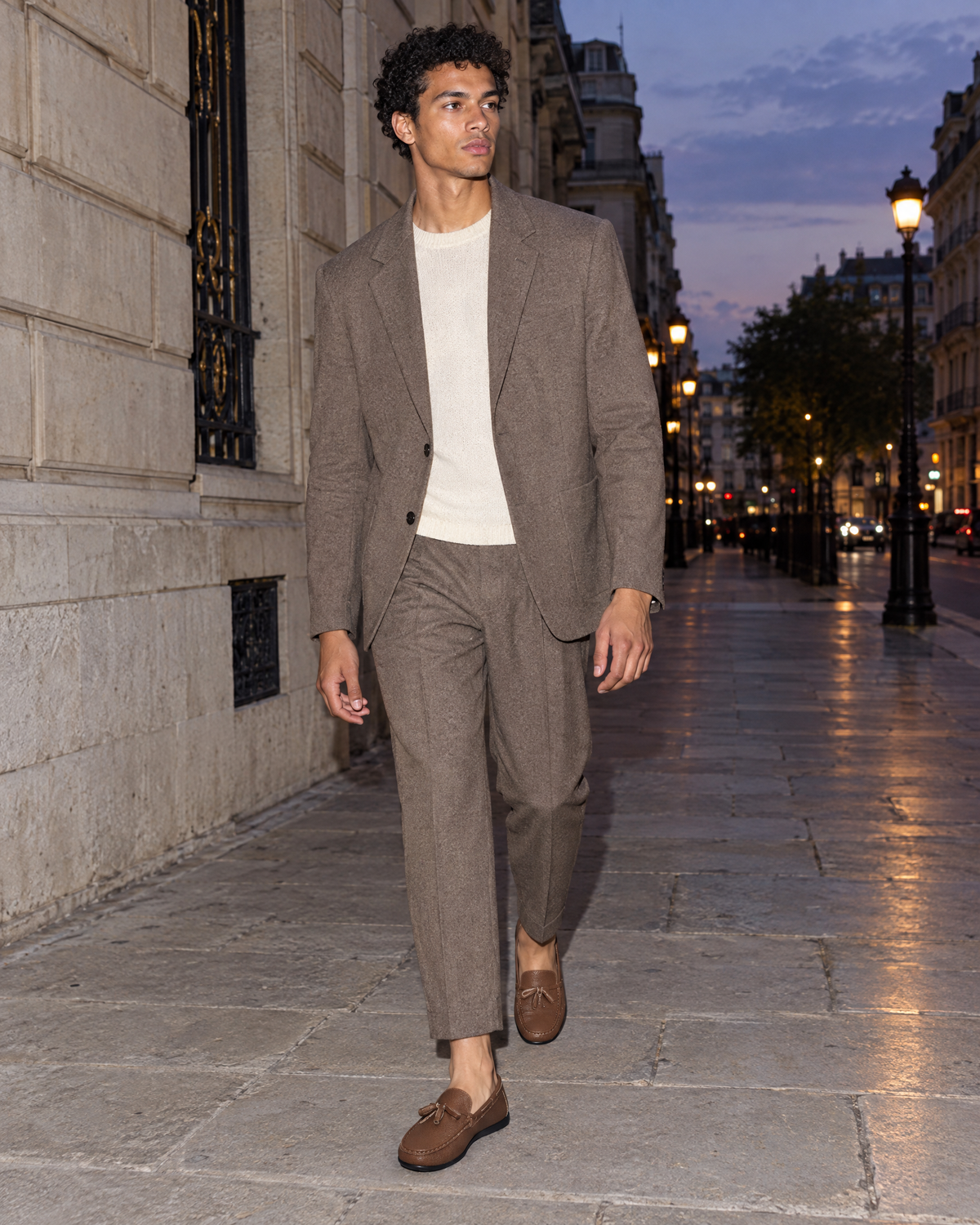 The Coast Road Loafer, worn by the model
