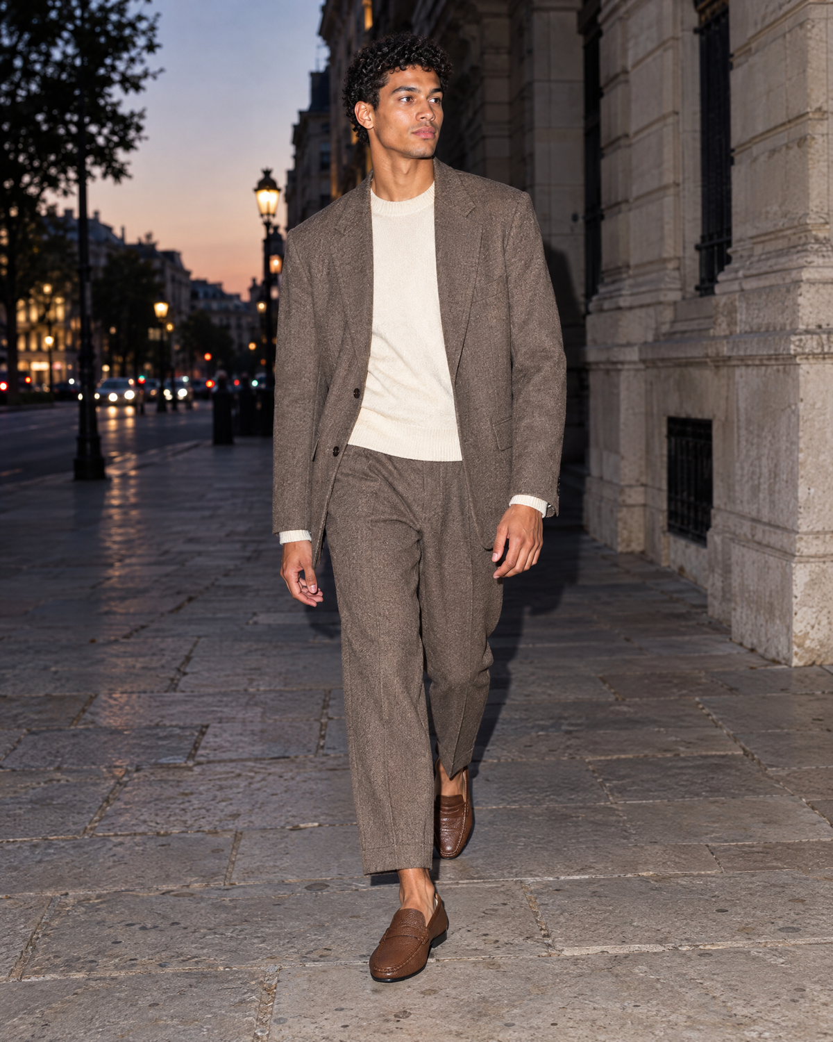 The Riviera Loafer, worn by the model